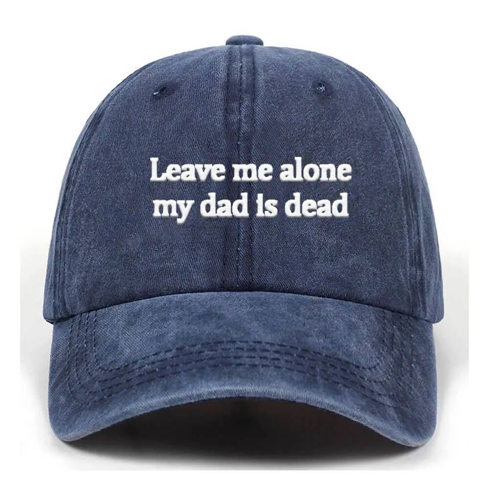 Leave Me Alone Vintage Washed Baseball Cap sold by GTHIC product image thumbnail 4