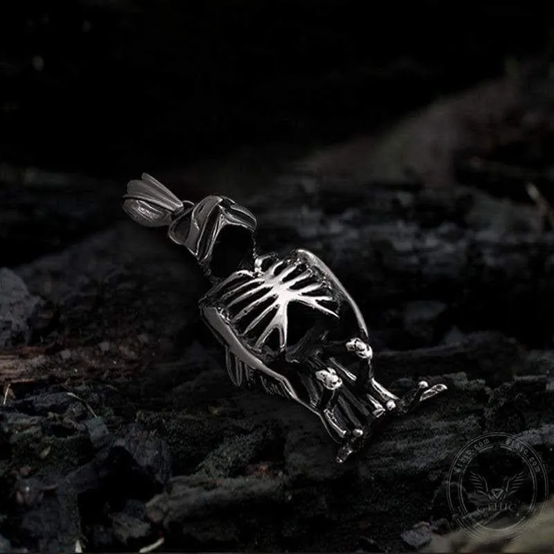 Owl Skull Stainless Steel Animal Pendant sold by GTHIC product image thumbnail 5