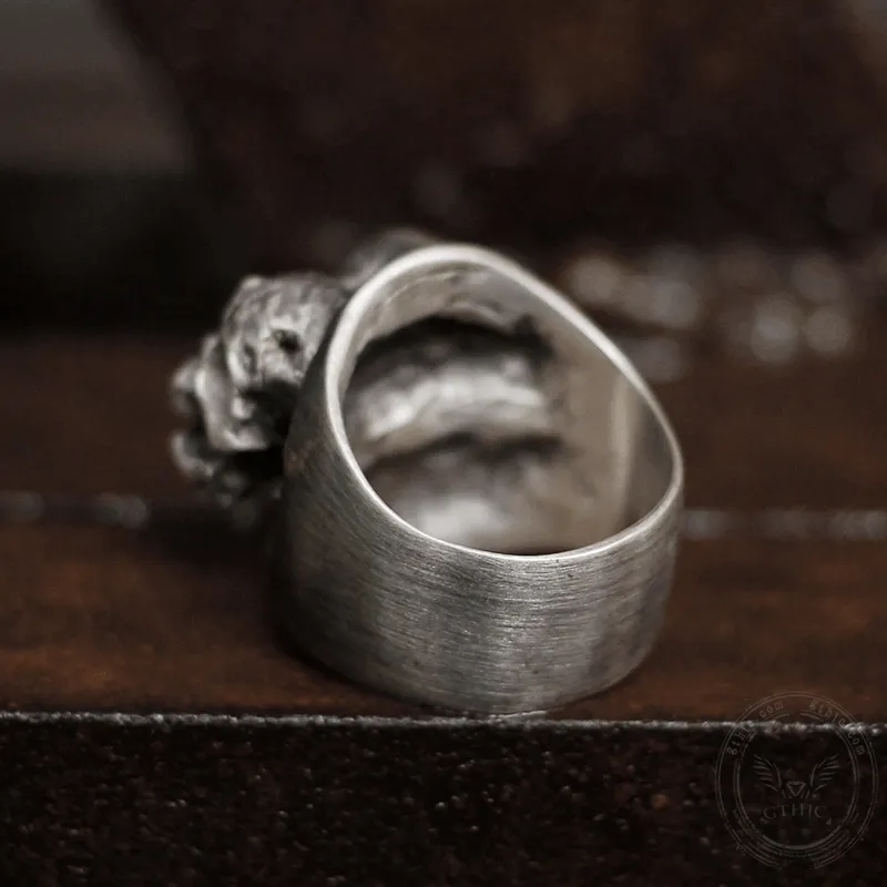 Ripped Soul Sterling Silver Brass Skull Ring sold by GTHIC product image thumbnail 5