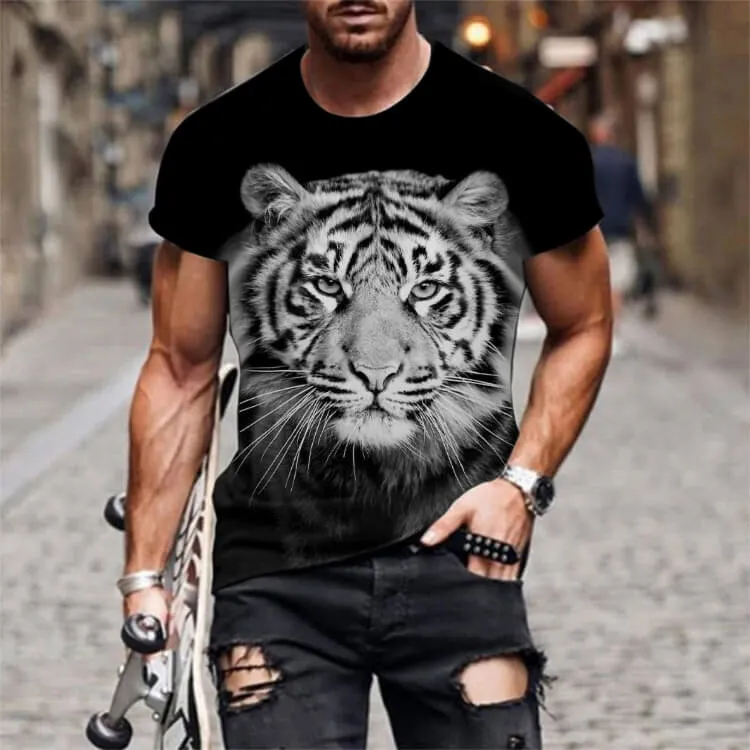 Ferocious Tiger Polyester T-shirt sold by GTHIC product image thumbnail 2