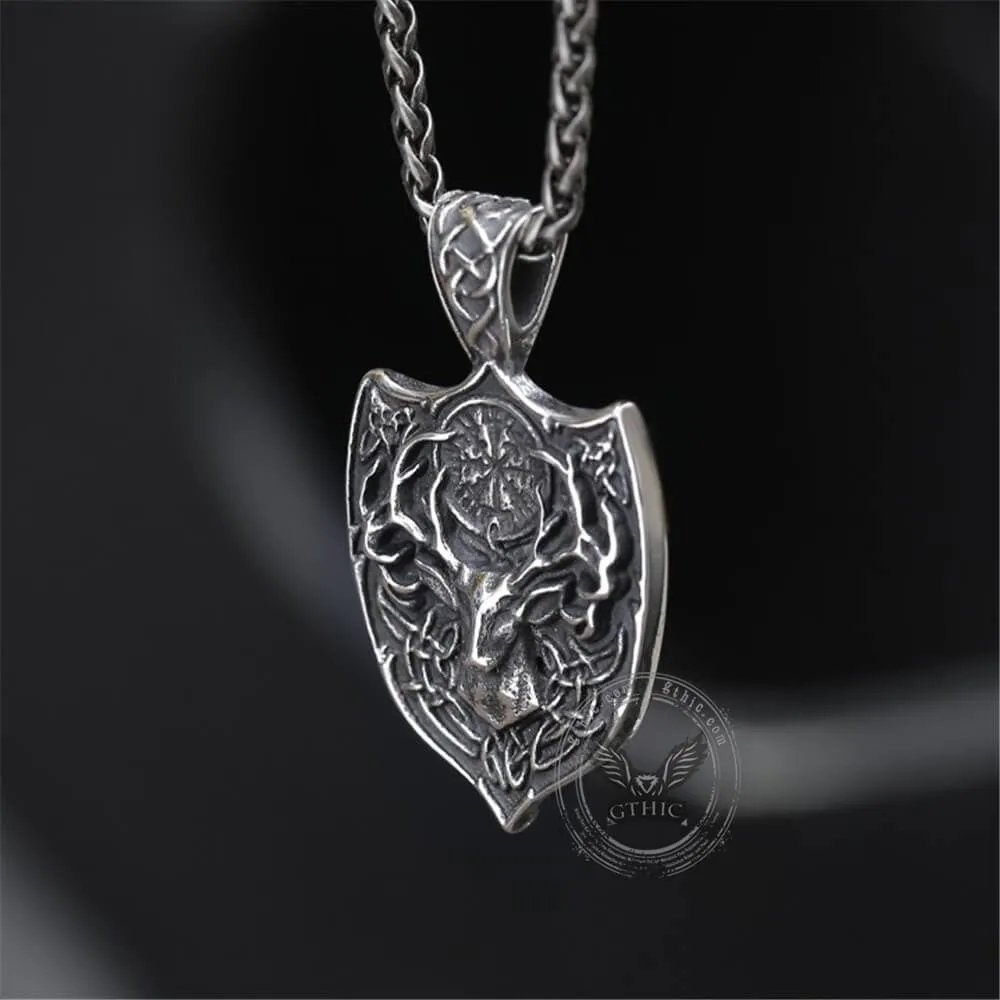 Viking Stag Vegvisir Stainless Steel Pendant sold by GTHIC product image thumbnail 4