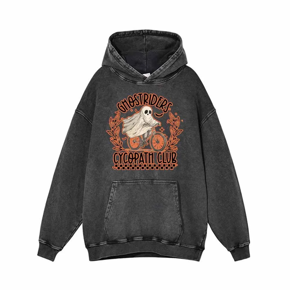 Horror Ghostriders Vintage Washed Hoodie Sweatshirt sold by GTHIC