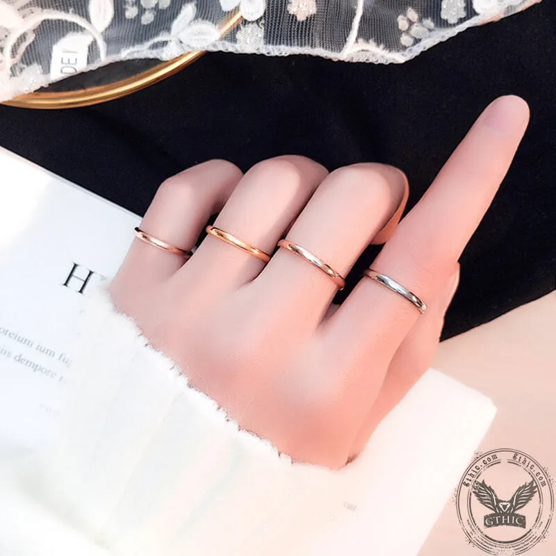 2mm Minimalism Titanium Band Ring sold by GTHIC product image thumbnail 2