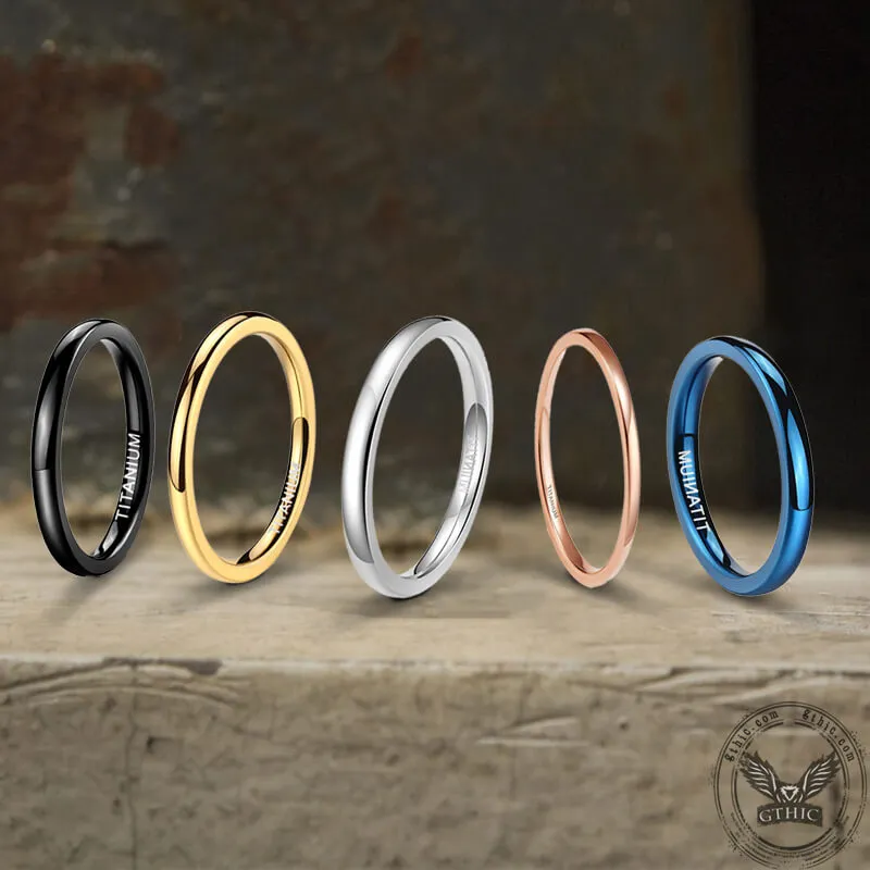2mm Minimalism Titanium Band Ring sold by GTHIC