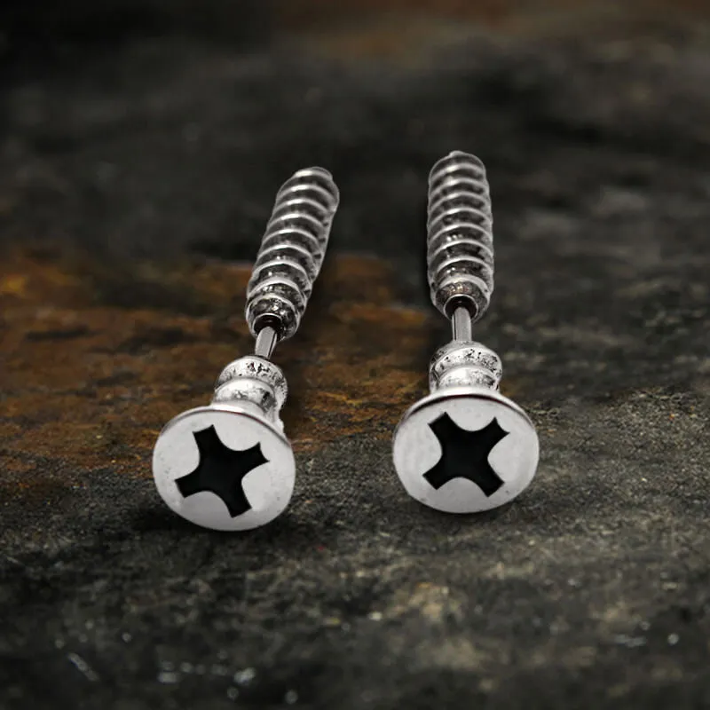 Screw Stainless Steel Stud Earrings sold by GTHIC