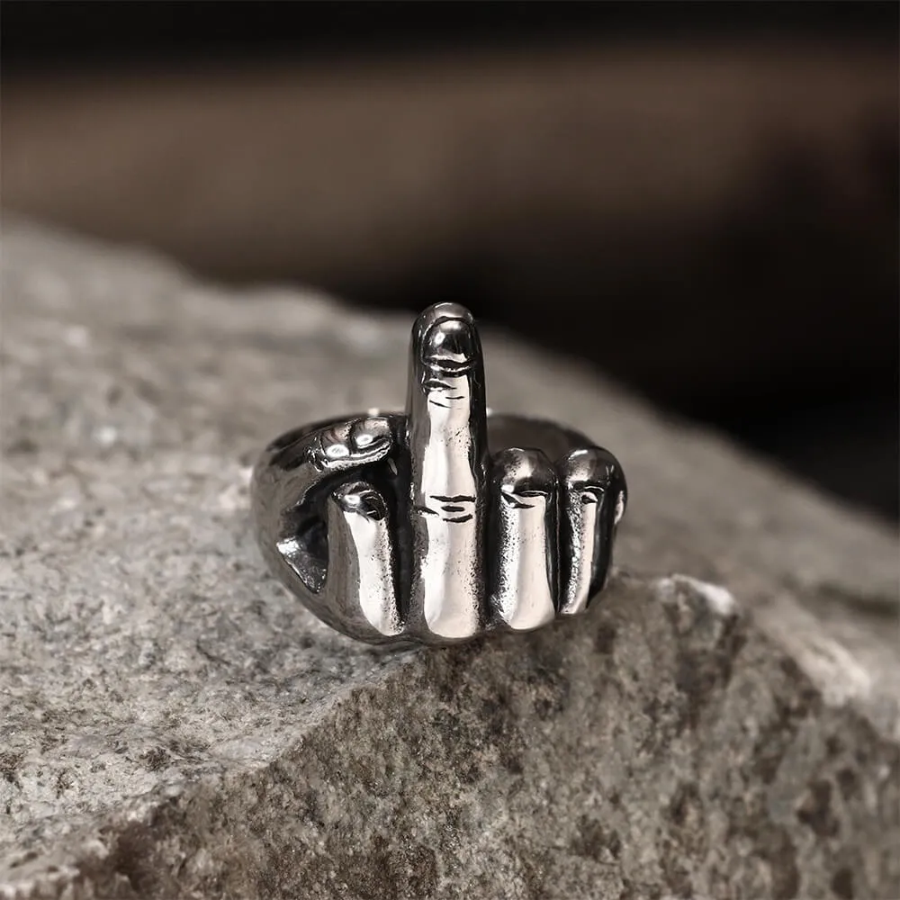 Soccer Middle Finger Stainless Steel Ring sold by GTHIC product image thumbnail 3