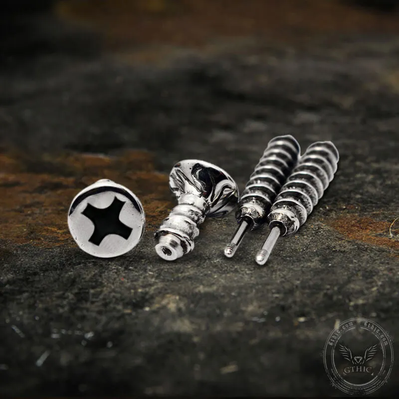 Screw Stainless Steel Stud Earrings sold by GTHIC product image thumbnail 3