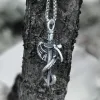 Gothic Dragon Sword Pure Tin Necklace sold by GTHIC