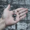 Gothic Dragon Sword Pure Tin Necklace sold by GTHIC