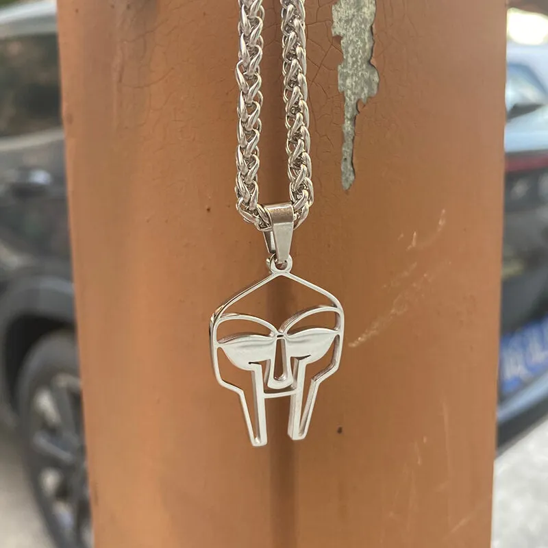 Silver Color MF DOOM Mask Stainless Steel Pendant sold by GTHIC