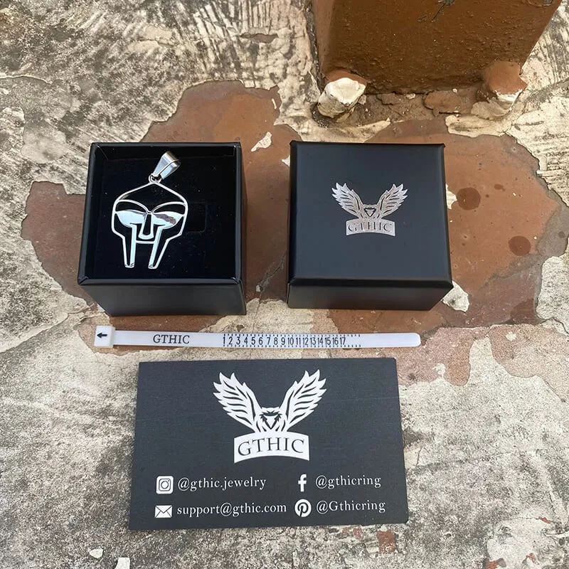 Silver Color MF DOOM Mask Stainless Steel Pendant sold by GTHIC product image thumbnail 5
