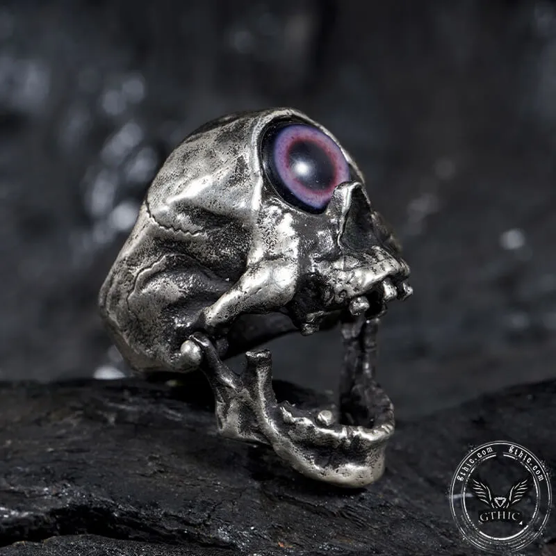 Cyclops Sterling Silver Skull Ring sold by GTHIC product image thumbnail 5