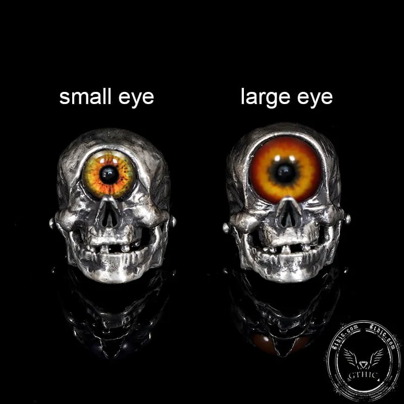 Cyclops Sterling Silver Skull Ring sold by GTHIC product image thumbnail 3