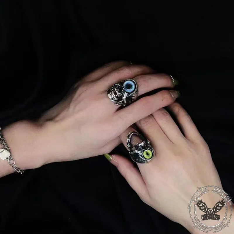 Cyclops Sterling Silver Skull Ring sold by GTHIC product image thumbnail 2