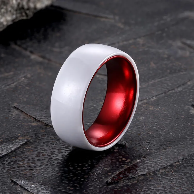 8mm Simple White Ceramic Band Ring sold by GTHIC product image thumbnail 4