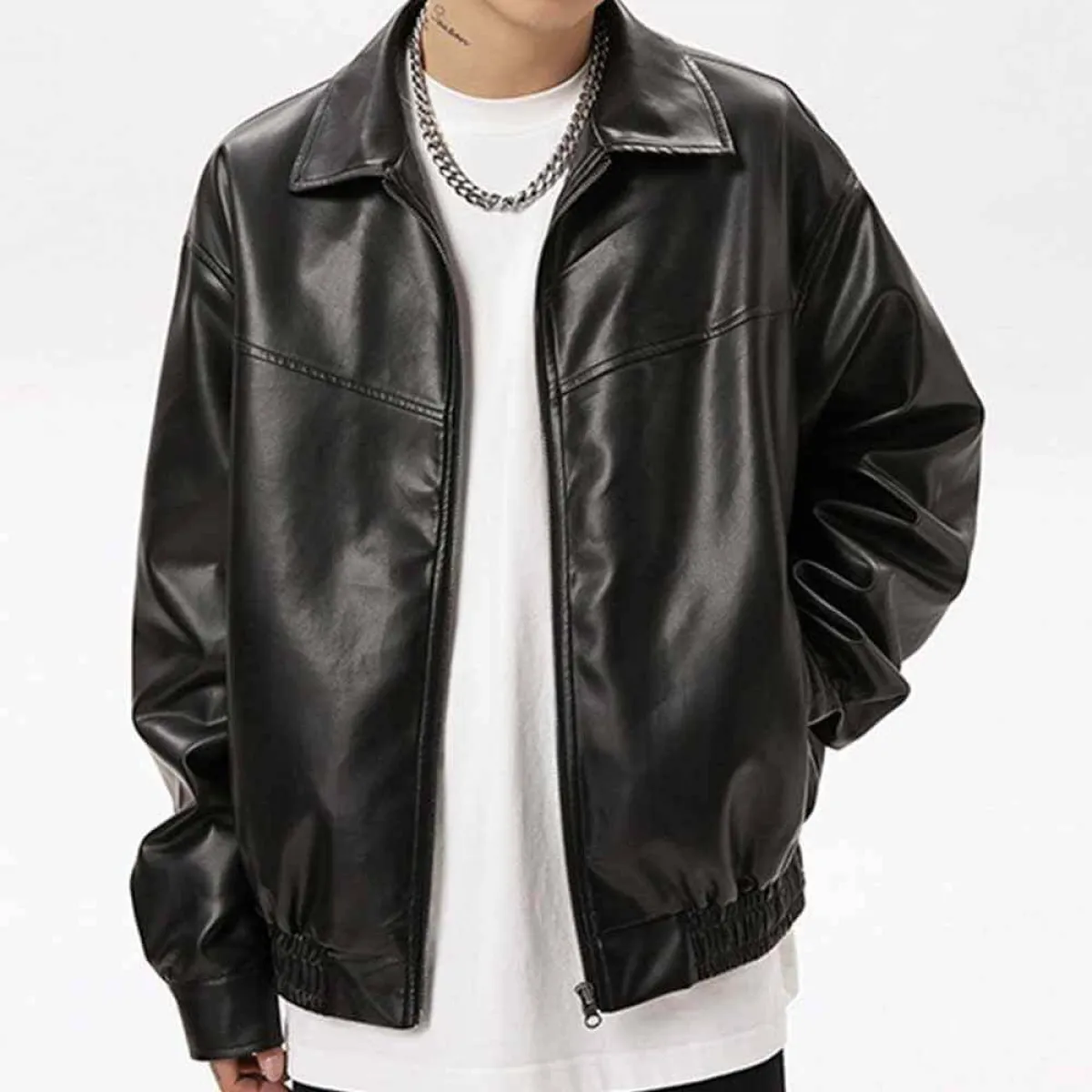 LINEAGE レザージャケット ブルゾン M vintage US Vintage Leathers by Jeffery Sz 40 Button Front Leather