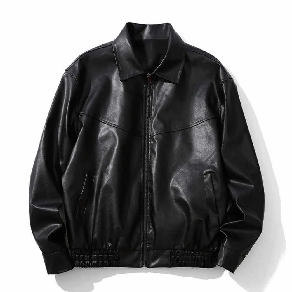Black Vintage Street Style Zipper Leather Jacket sold by GTHIC product image thumbnail 4