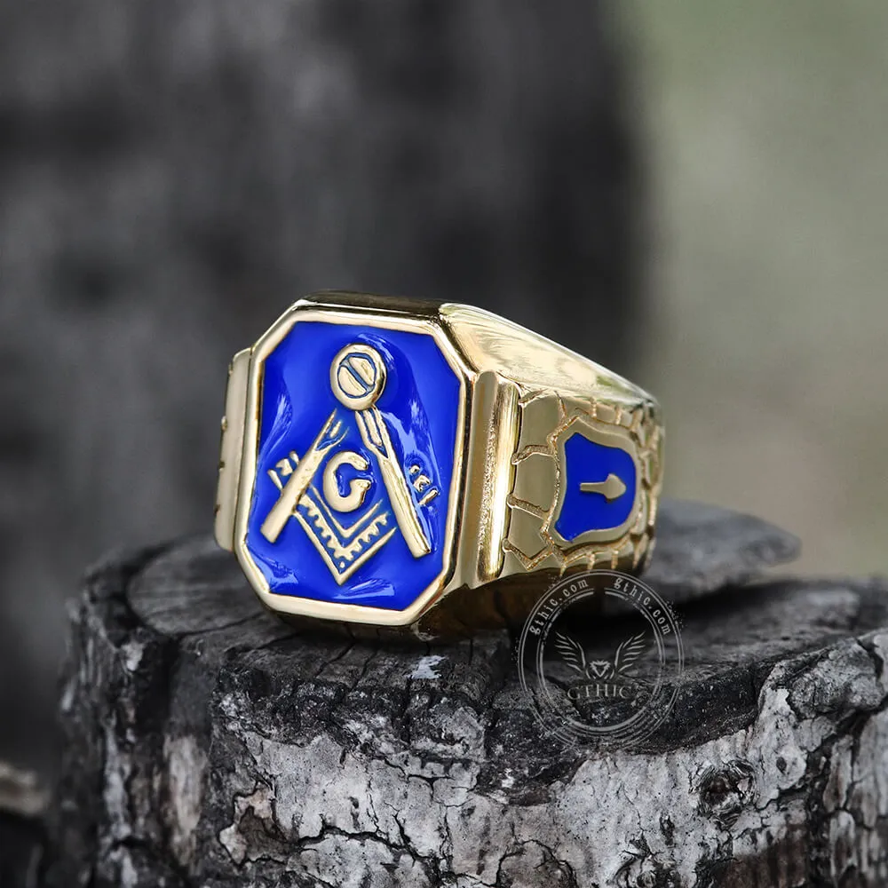 Gold Plated Freemason Stainless Steel Masonic Ring sold by GTHIC product image thumbnail 4