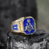 Gold Plated Freemason Stainless Steel Masonic Ring sold by GTHIC
