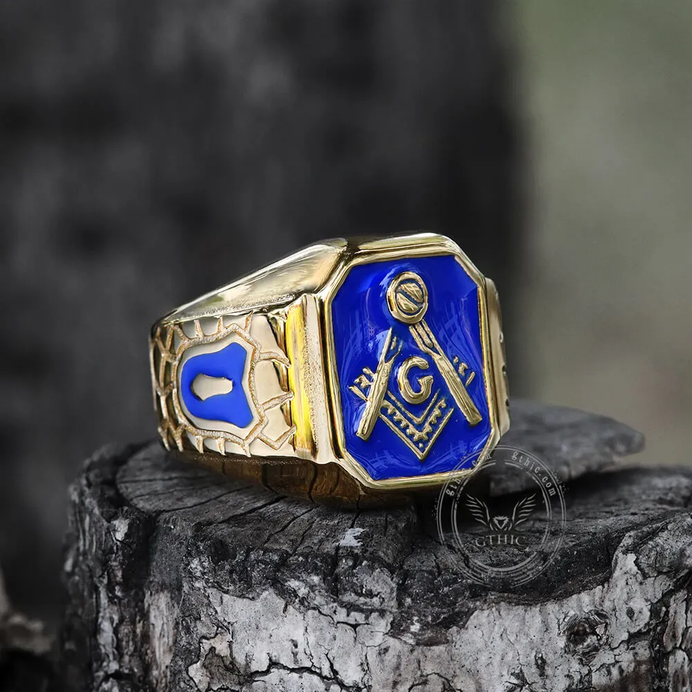 Gold Plated Freemason Stainless Steel Masonic Ring sold by GTHIC product image thumbnail 5