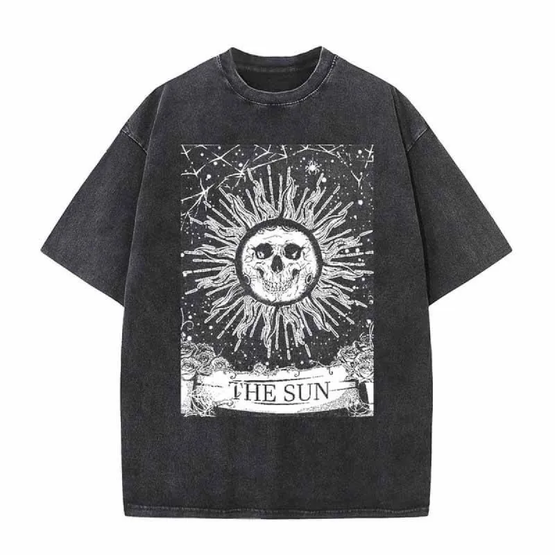 The Sun Print Gothic Skull T-shirt sold by GTHIC