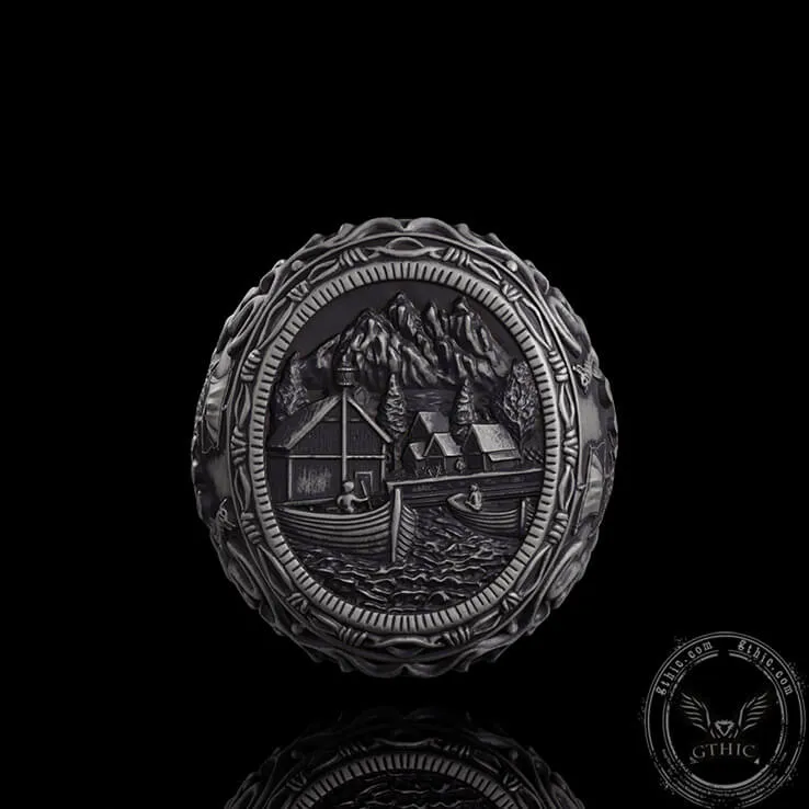 Wooden House Sterling Silver Viking Ring sold by GTHIC product image thumbnail 2