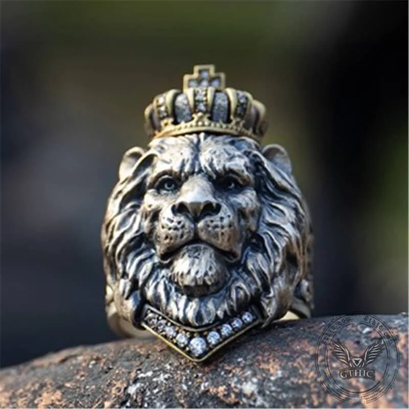 Crown Lion King Sterling Silver Ring sold by GTHIC product image thumbnail 3
