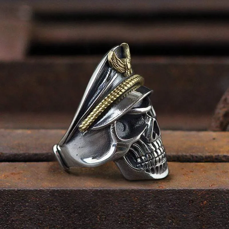 Naval Instructor Sterling Silver Skull Ring sold by GTHIC product image thumbnail 4