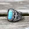 Vintage Eagle Turquoise Stainless Steel Ring sold by GTHIC