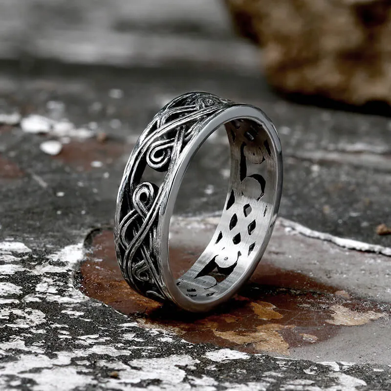 Minimalism Hollow Stainless Steel Band Ring sold by GTHIC