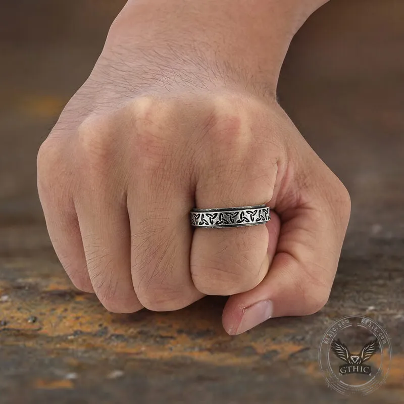 Celtic Knot Stainless Steel Spinner Ring sold by GTHIC product image thumbnail 3