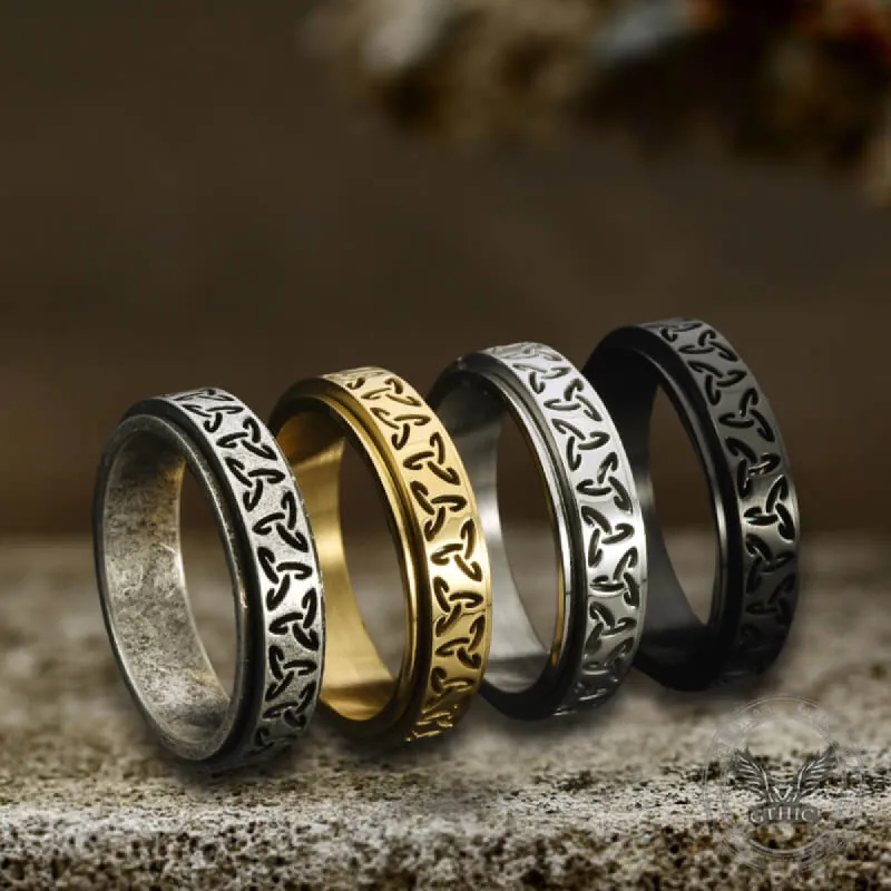 Celtic Knot Stainless Steel Spinner Ring sold by GTHIC