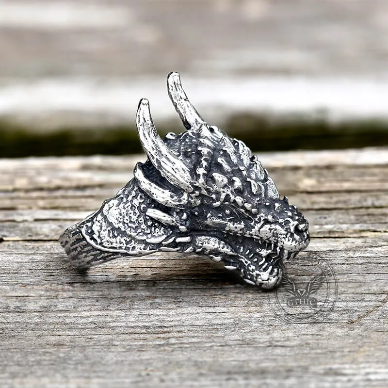 Domineering Dragon Head Stainless Steel Ring sold by GTHIC product image thumbnail 4