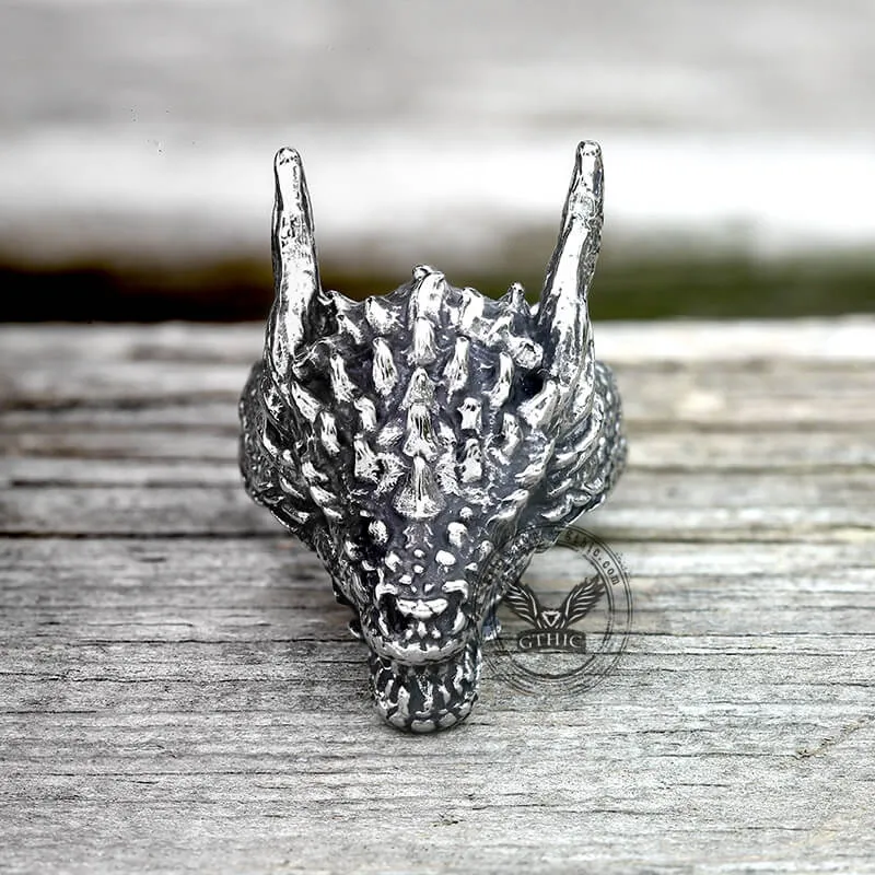 Domineering Dragon Head Stainless Steel Ring sold by GTHIC product image thumbnail 5