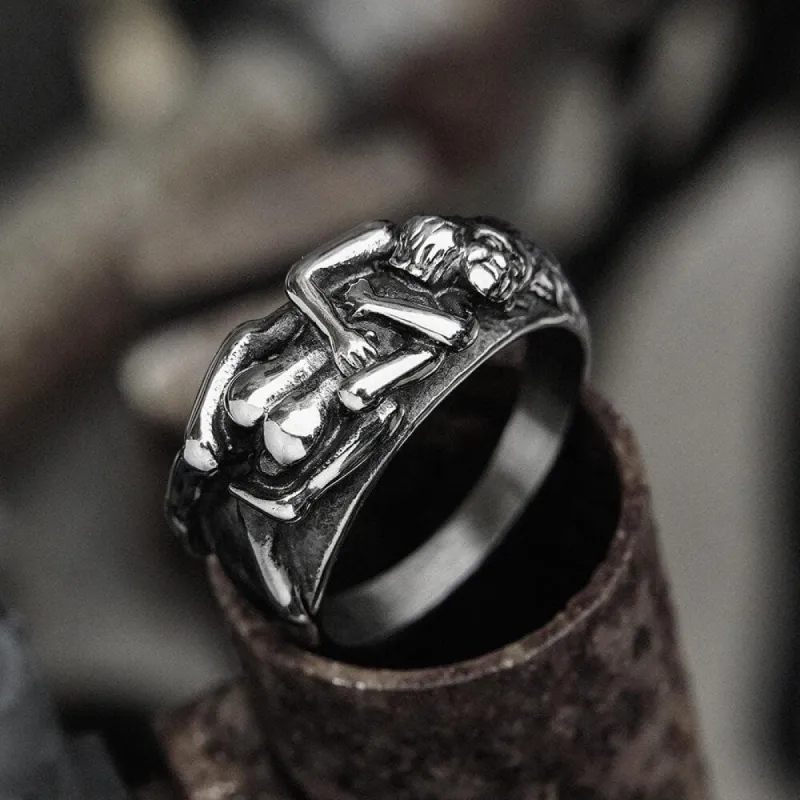 Couple's Hug Stainless Steel Ring sold by GTHIC
