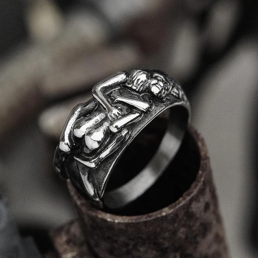 Couple's Hug Stainless Steel Ring sold by GTHIC