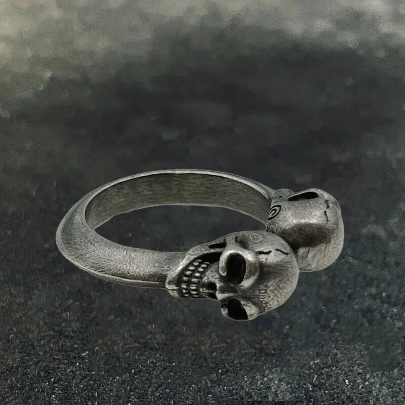 Smiling Skull Sterling Silver Open Ring sold by GTHIC
