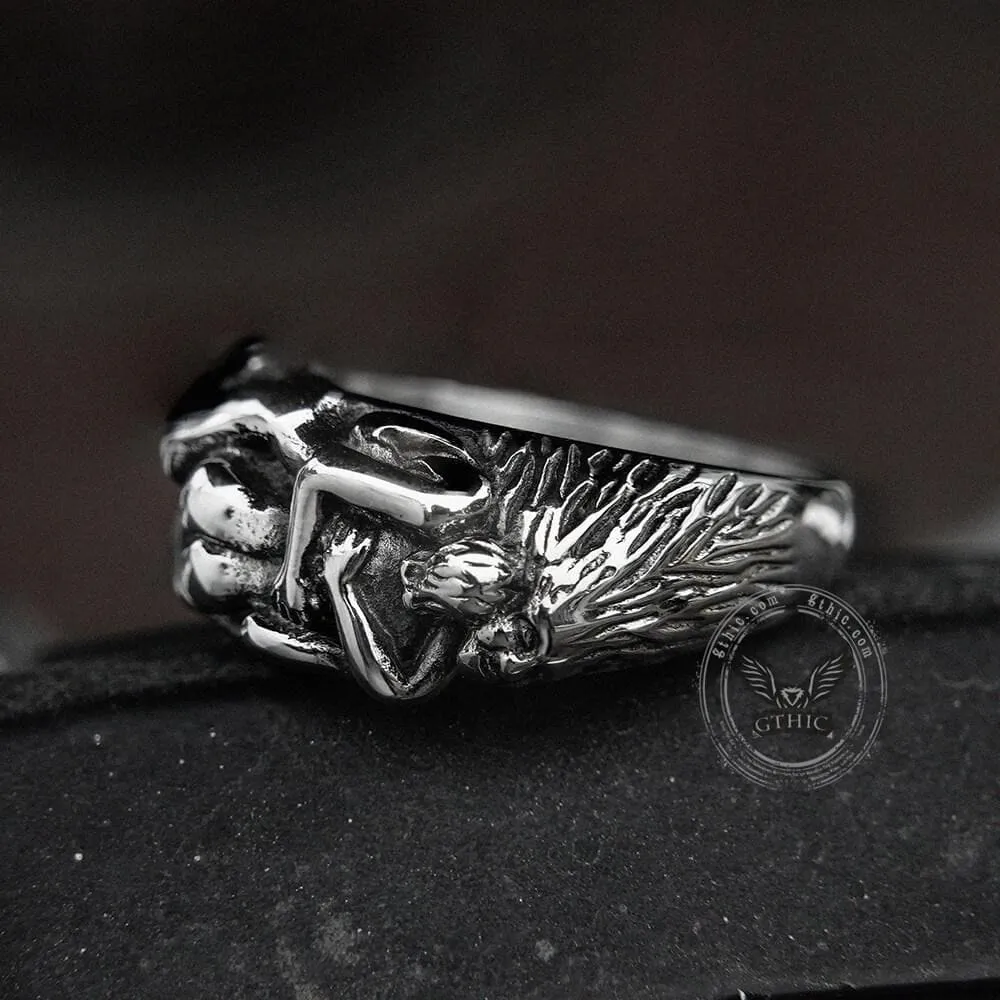 Couple's Hug Stainless Steel Ring sold by GTHIC product image thumbnail 5