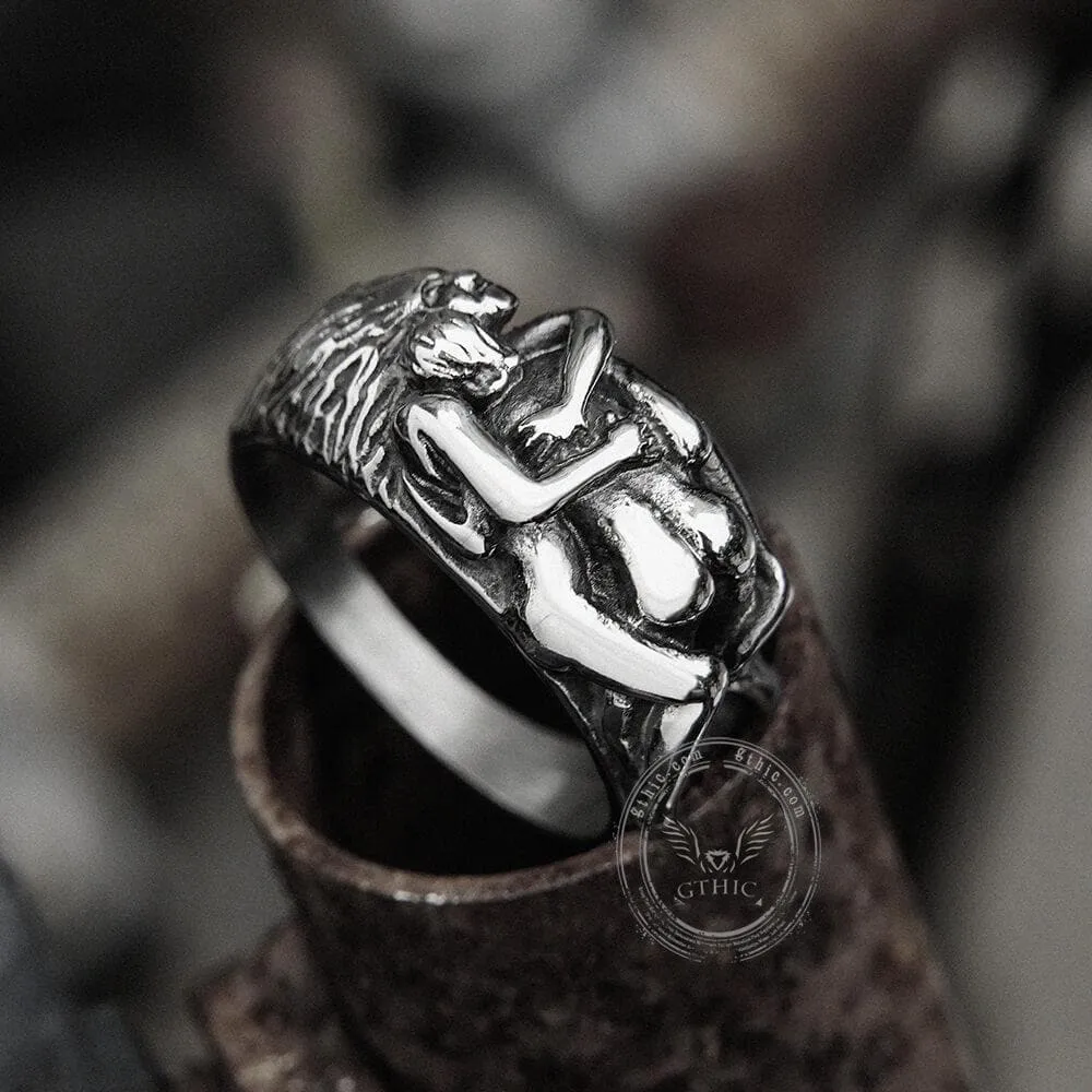 Couple's Hug Stainless Steel Ring sold by GTHIC product image thumbnail 3