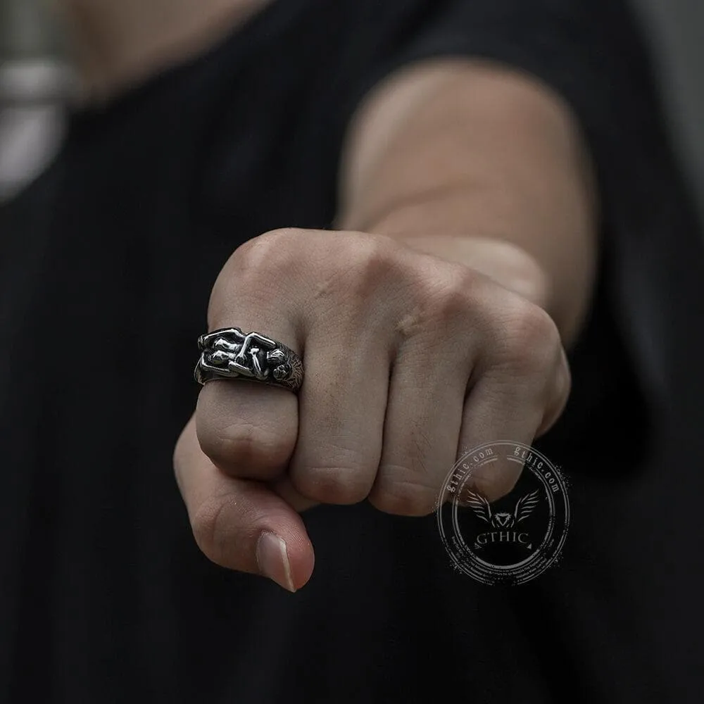 Couple's Hug Stainless Steel Ring sold by GTHIC product image thumbnail 2