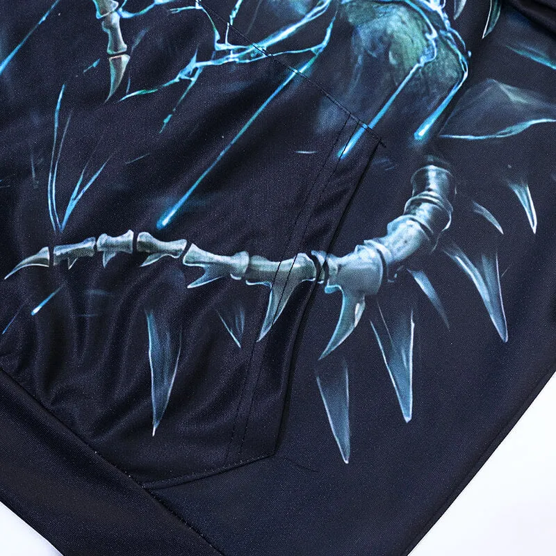 Skeleton Battle Polyester skull Hoodies sold by GTHIC product image thumbnail 5