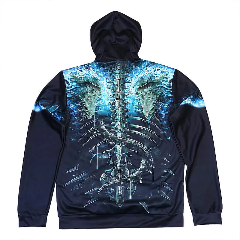Skeleton Battle Polyester skull Hoodies sold by GTHIC product image thumbnail 3