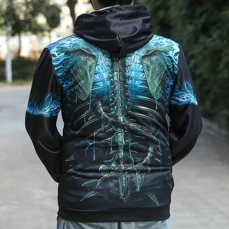 Skeleton Battle Polyester skull Hoodies sold by GTHIC product image thumbnail 4
