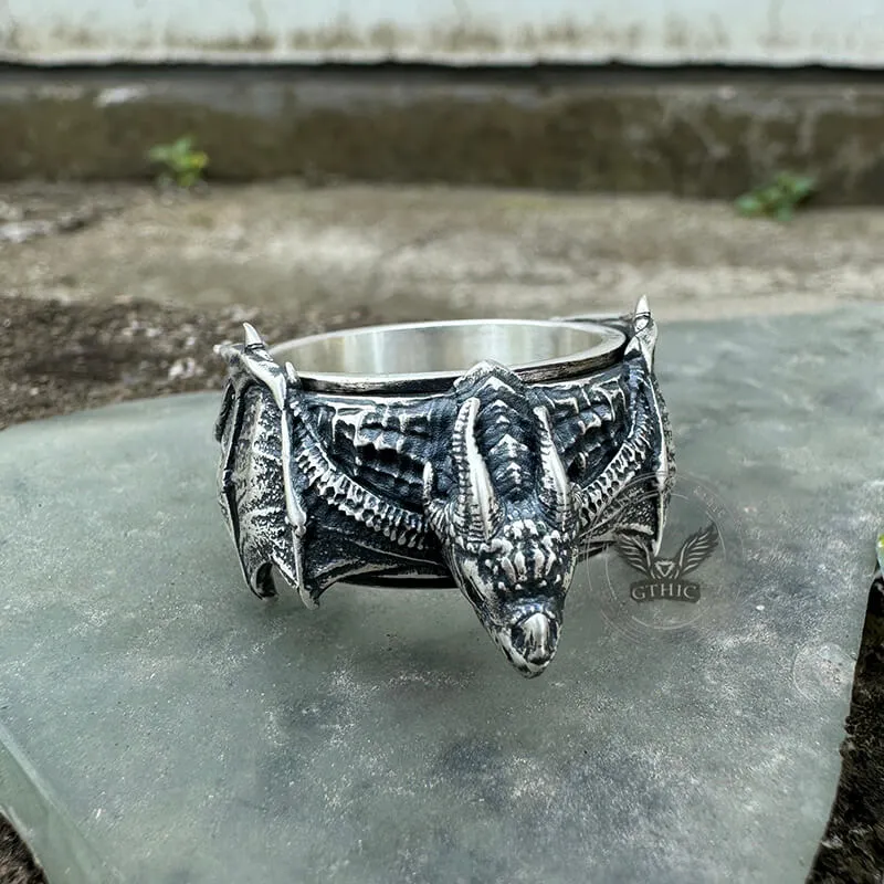 Flying Dragon Sterling Silver Animal Spinner Ring sold by GTHIC product image thumbnail 5