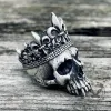 Skeleton King Crown Sterling Silver Skull Ring sold by GTHIC