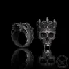 Skeleton King Crown Sterling Silver Skull Ring sold by GTHIC