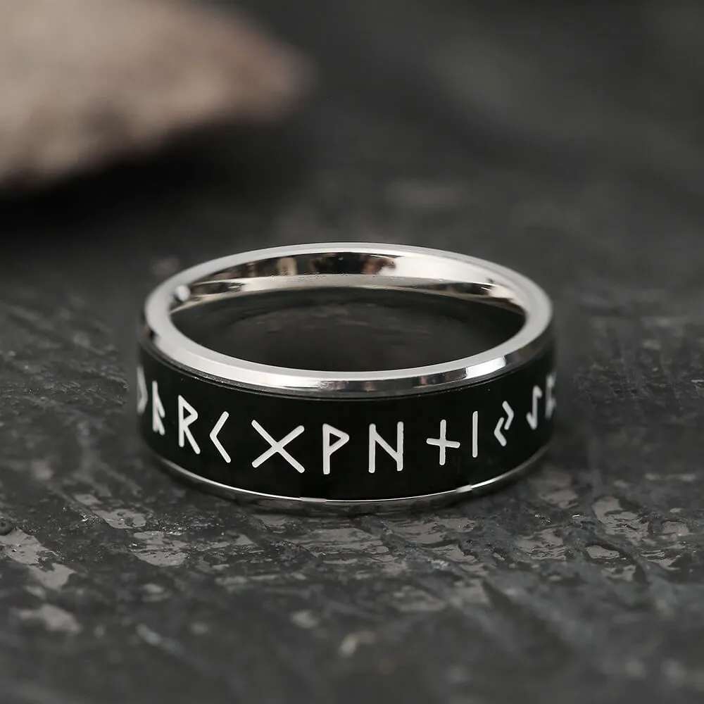 Runes Stainless Steel Spinner Ring sold by GTHIC