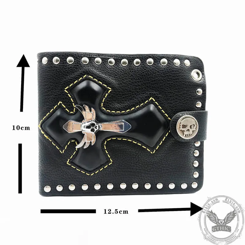 Flying Skull Cross PU Leather Wallet sold by GTHIC product image thumbnail 5