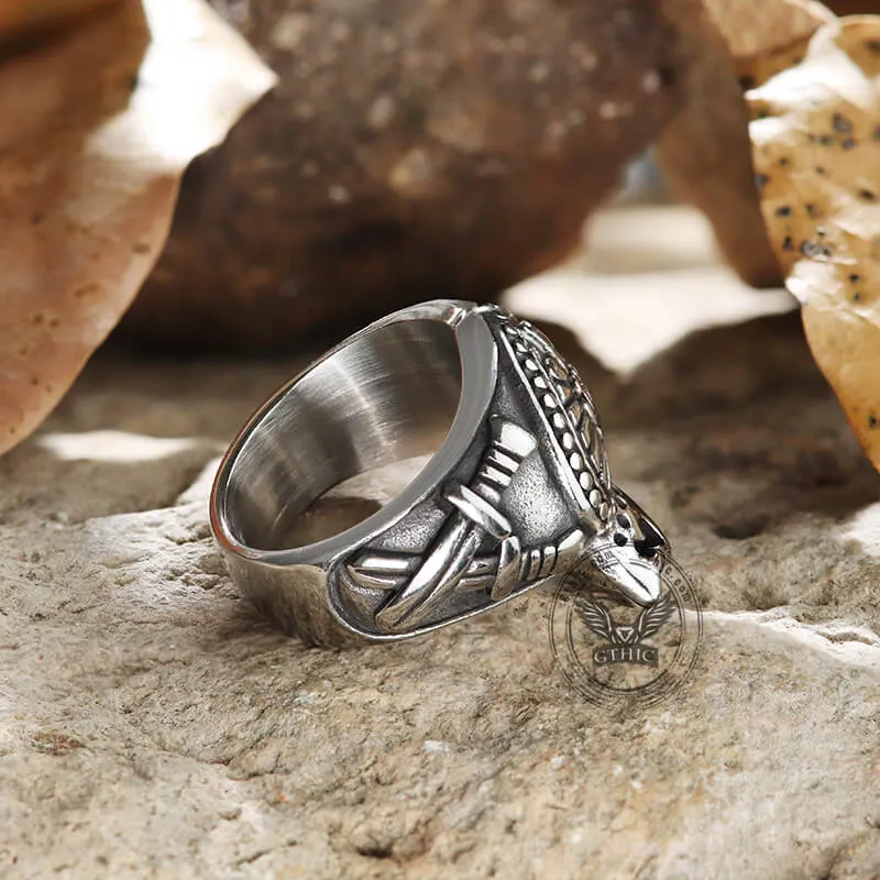 Royal Heart-shaped Stainless Steel Claddagh Ring sold by GTHIC product image thumbnail 5