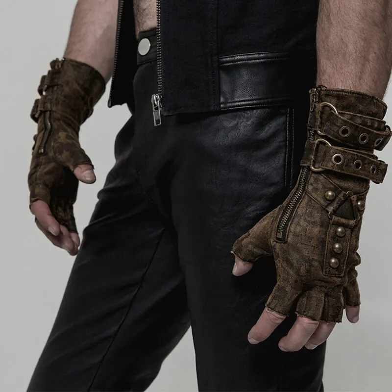 Vintage Half Finger Steampunk Gloves sold by GTHIC